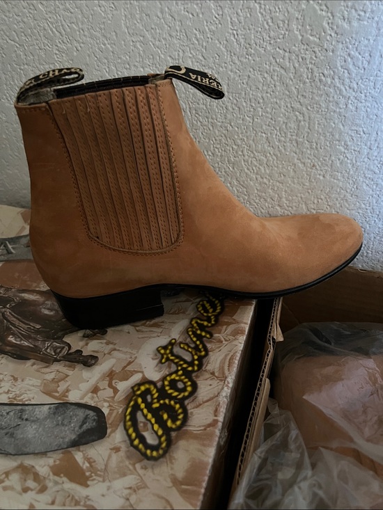 Charreria Other - Leather Men’s Suede Ankle Boots - Tan